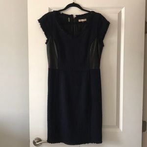 NWOT Leather and Tweed Dress